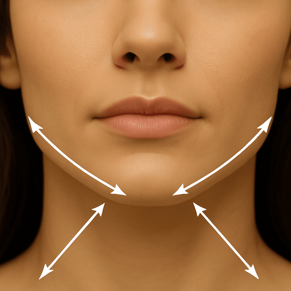 Jawline unterspritzen mit Hyaluron